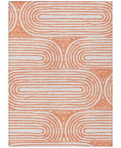 Addison Chantille Machine Washable Acn540 2'6x3'10 Area Rug In Salmon