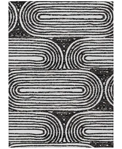 Addison Chantille Machine Washable Acn540 3'x5' Area Rug In Black