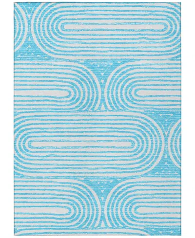 Addison Chantille Machine Washable Acn540 5'x7'6 Area Rug In Ocean