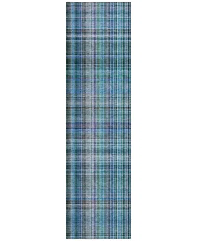Addison Chantille Machine Washable Acn541 2'3x7'6 Runner Area Rug In Ocean