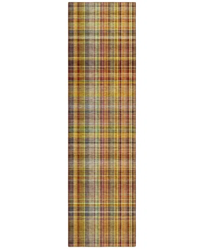 Addison Chantille Machine Washable Acn541 2'3x7'6 Runner Area Rug In Paprika