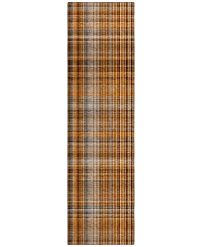 Addison Chantille Machine Washable Acn541 2'3x7'6 Runner Area Rug In Terracotta