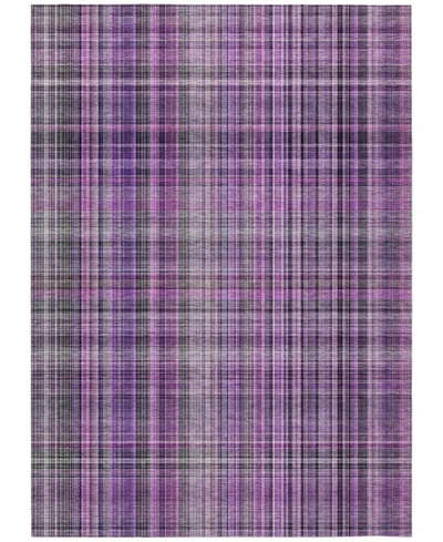 Addison Chantille Machine Washable Acn541 5'x7'6 Area Rug In Purple