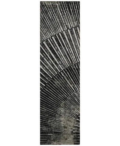 Addison Chantille Machine Washable Acn542 2'3x7'6 Runner Area Rug In Black