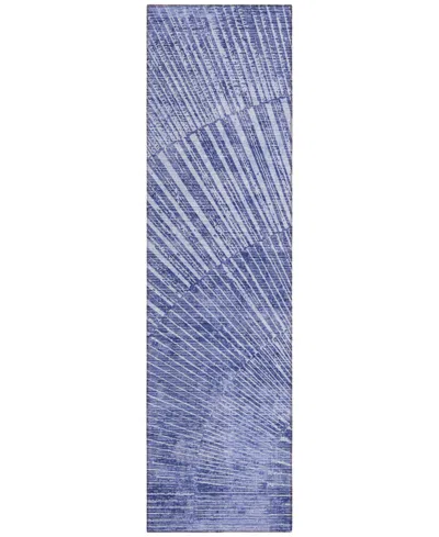 Addison Chantille Machine Washable Acn542 2'3x7'6 Runner Area Rug In Blue