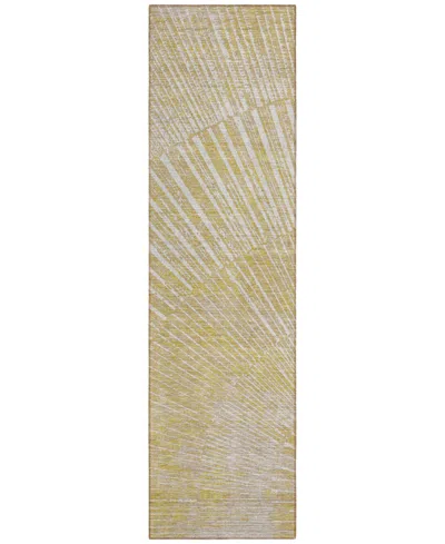 Addison Chantille Machine Washable Acn542 2'3x7'6 Runner Area Rug In Yellow