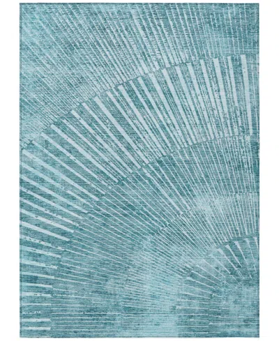 Addison Chantille Machine Washable Acn542 5'x7'6 Area Rug In Ocean