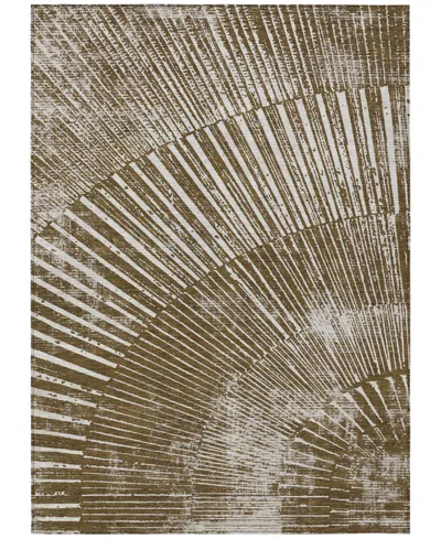 Addison Chantille Machine Washable Acn542 9'x12' Area Rug In Chocolate