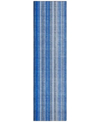 Addison Chantille Machine Washable Acn543 2'3x7'6 Runner Area Rug In Blue
