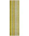 Addison Chantille Machine Washable Acn543 2'3x7'6 Runner Area Rug In Gold
