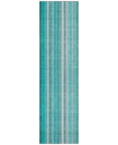 Addison Chantille Machine Washable Acn543 2'3x7'6 Runner Area Rug In Ocean