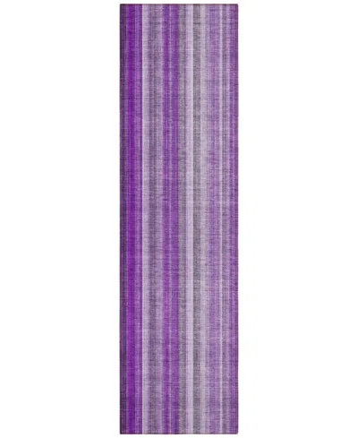 Addison Chantille Machine Washable Acn543 2'3x7'6 Runner Area Rug In Purple