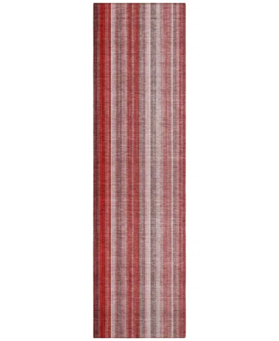 Addison Chantille Machine Washable Acn543 2'3x7'6 Runner Area Rug In Red