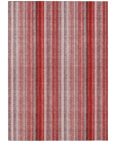 Addison Chantille Machine Washable Acn543 5'x7'6 Area Rug In Red