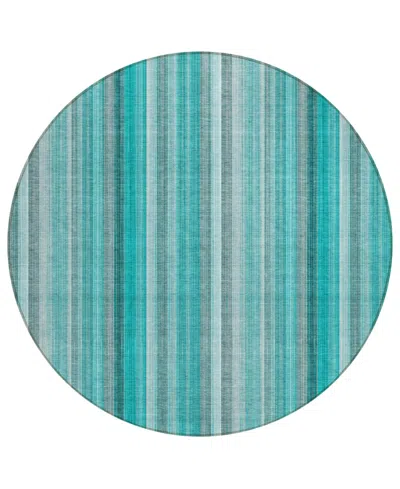 Addison Chantille Machine Washable Acn543 8'x8' Round Area Rug In Ocean