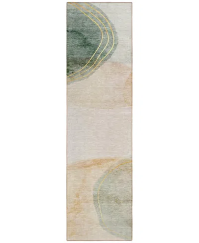 Addison Chantille Machine Washable Acn545 2'3x7'6 Runner Area Rug In Beige