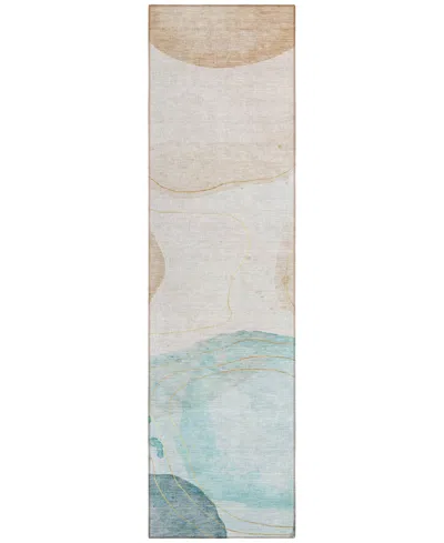 Addison Chantille Machine Washable Acn546 2'3x7'6 Runner Area Rug In Beige