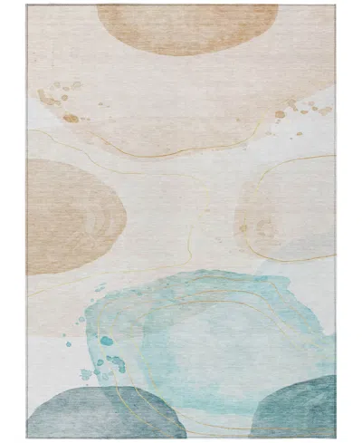 Addison Chantille Machine Washable Acn546 5'x7'6 Area Rug In Beige