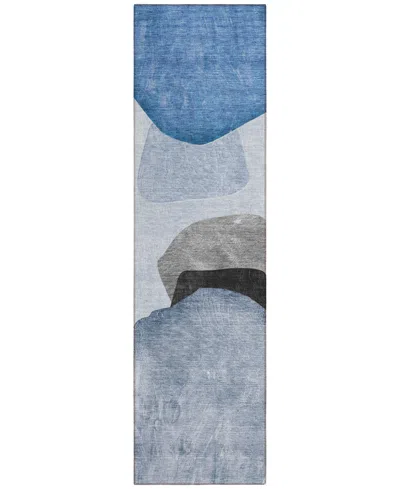 Addison Chantille Machine Washable Acn547 2'3x7'6 Runner Area Rug In Blue