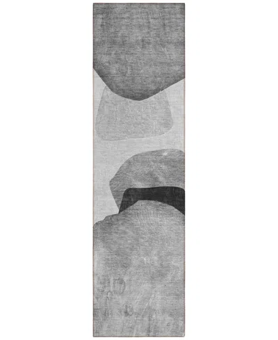 Addison Chantille Machine Washable Acn547 2'3x7'6 Runner Area Rug In Gray