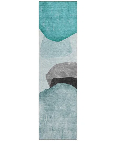 Addison Chantille Machine Washable Acn547 2'3x7'6 Runner Area Rug In Ocean