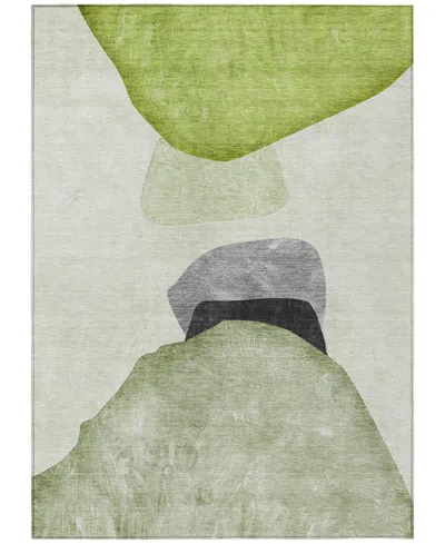 Addison Chantille Machine Washable Acn547 5'x7'6 Area Rug In Green