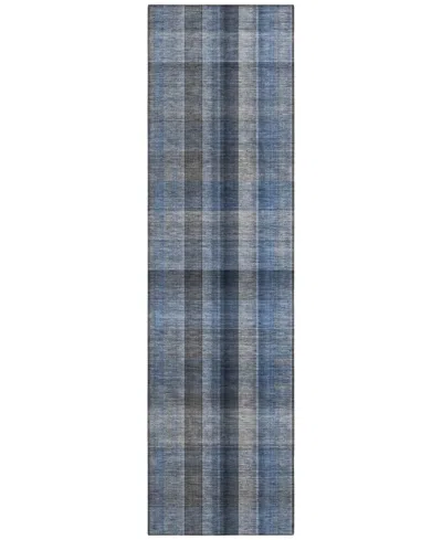 Addison Chantille Machine Washable Acn548 2'3x7'6 Runner Area Rug In Blue