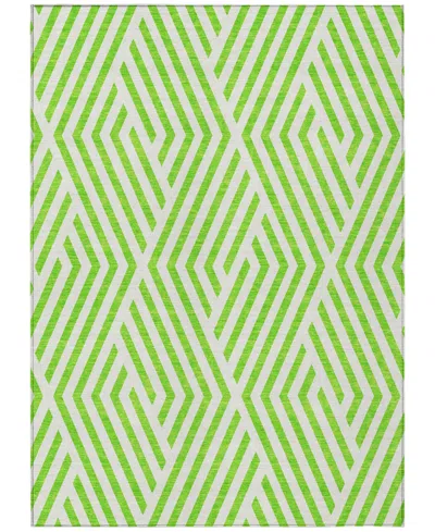 Addison Chantille Machine Washable Acn550 10'x14' Area Rug In Lime