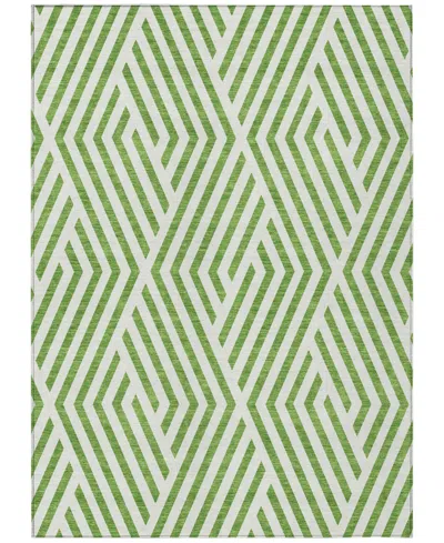 Addison Chantille Machine Washable Acn550 10'x14' Area Rug In Lime,ivory