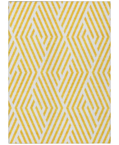 Addison Chantille Machine Washable Acn550 10'x14' Area Rug In Yellow
