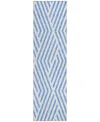 Addison Chantille Machine Washable Acn550 2'3x7'6 Runner Area Rug In Denim