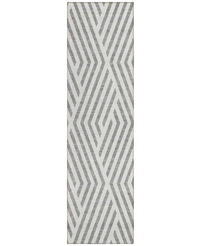 Addison Chantille Machine Washable Acn550 2'3x7'6 Runner Area Rug In Gray