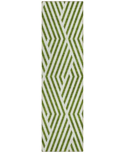 Addison Chantille Machine Washable Acn550 2'3x7'6 Runner Area Rug In Olive