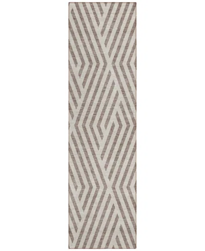 Addison Chantille Machine Washable Acn550 2'3x7'6 Runner Area Rug In Taupe