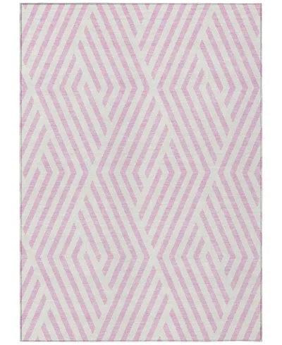 Addison Chantille Machine Washable Acn550 2'6x3'10 Area Rug In Pink