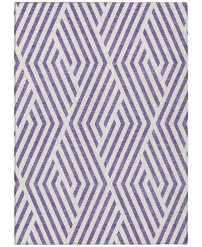 Addison Chantille Machine Washable Acn550 5'x7'6 Area Rug In Purple