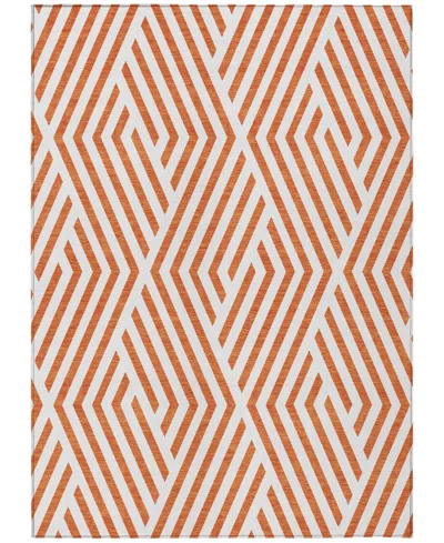 Addison Chantille Machine Washable Acn550 8'x10' Area Rug In Orange