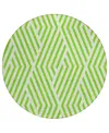 Addison Chantille Machine Washable Acn550 8'x8' Round Area Rug In Lime