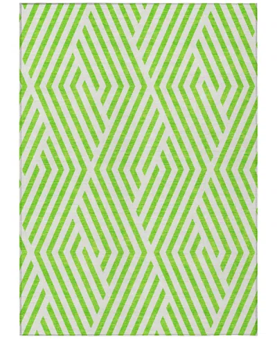 Addison Chantille Machine Washable Acn550 9'x12' Area Rug In Lime