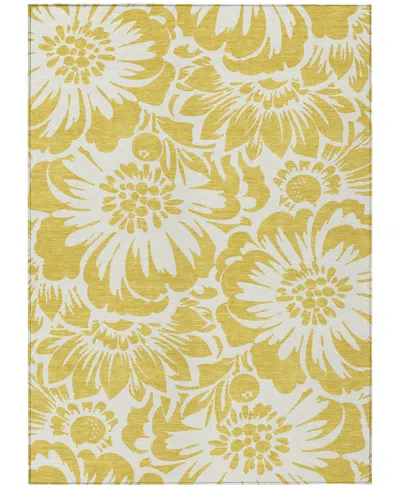 Addison Chantille Machine Washable Acn551 10'x14' Area Rug In Gold