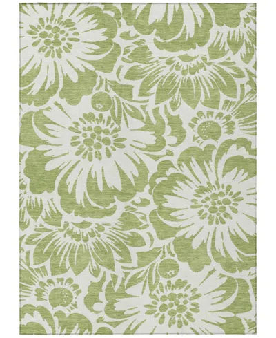 Addison Chantille Machine Washable Acn551 10'x14' Area Rug In Lime
