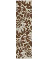Addison Chantille Machine Washable Acn551 2'3x7'6 Runner Area Rug In Brown
