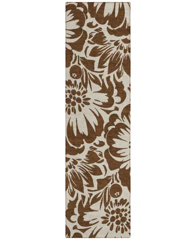 Addison Chantille Machine Washable Acn551 2'3x7'6 Runner Area Rug In Brown