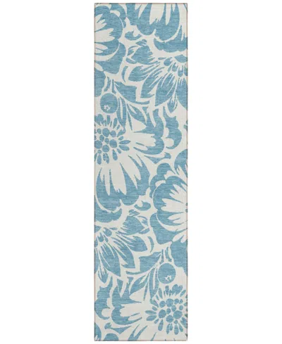 Addison Chantille Machine Washable Acn551 2'3x7'6 Runner Area Rug In Denim