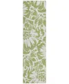 Addison Chantille Machine Washable Acn551 2'3x7'6 Runner Area Rug In Lime