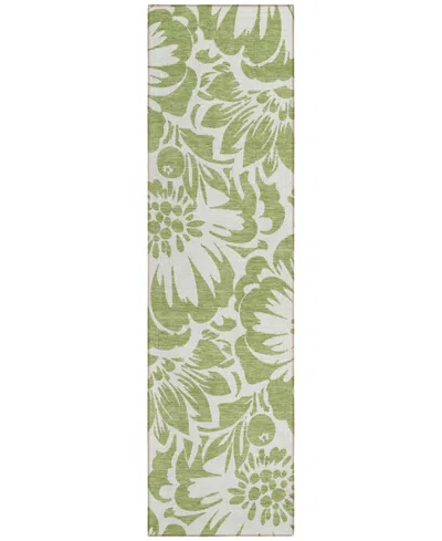 Addison Chantille Machine Washable Acn551 2'3x7'6 Runner Area Rug In Lime