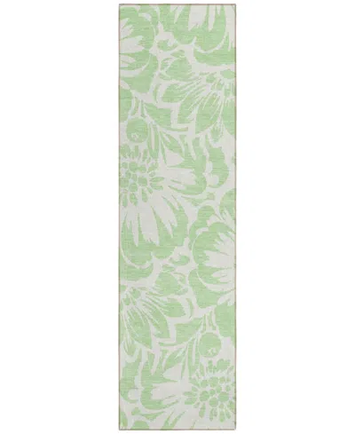 Addison Chantille Machine Washable Acn551 2'3x7'6 Runner Area Rug In Mint