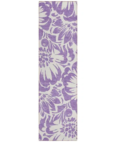 Addison Chantille Machine Washable Acn551 2'3x7'6 Runner Area Rug In Purple