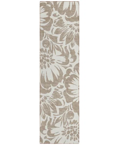 Addison Chantille Machine Washable Acn551 2'3x7'6 Runner Area Rug In Taupe