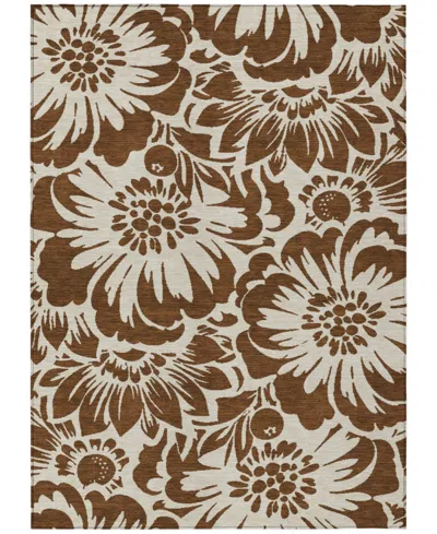 Addison Chantille Machine Washable Acn551 2'6x3'10 Area Rug In Brown